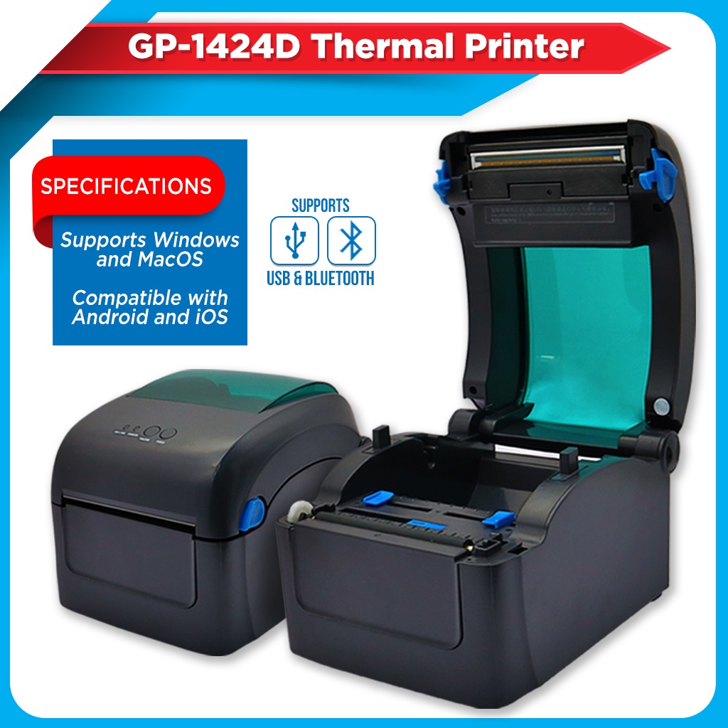 GPRINTER GP1424D Thermal Printer +1 Free A6Thermal
