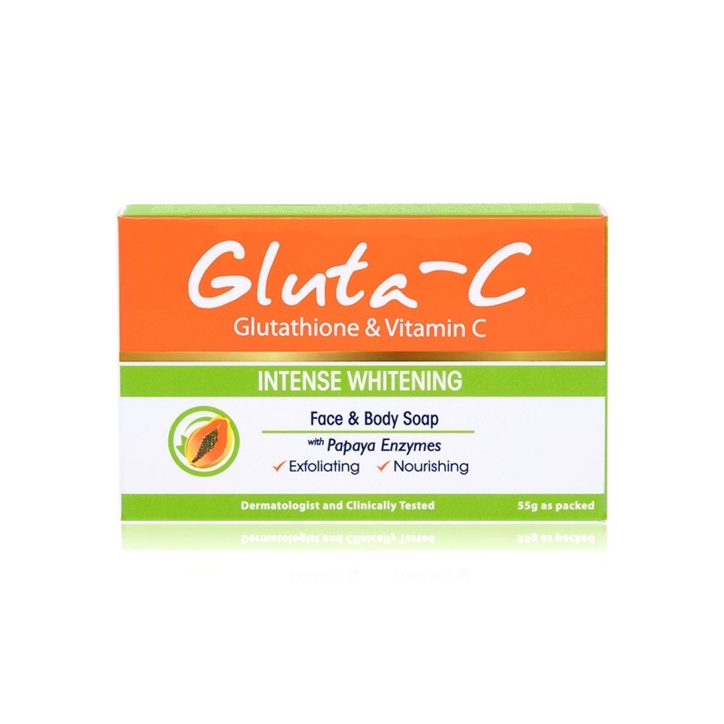 Gluta-C Intense Whitening Face & Body Soap with Papaya Enzymes 55g ...