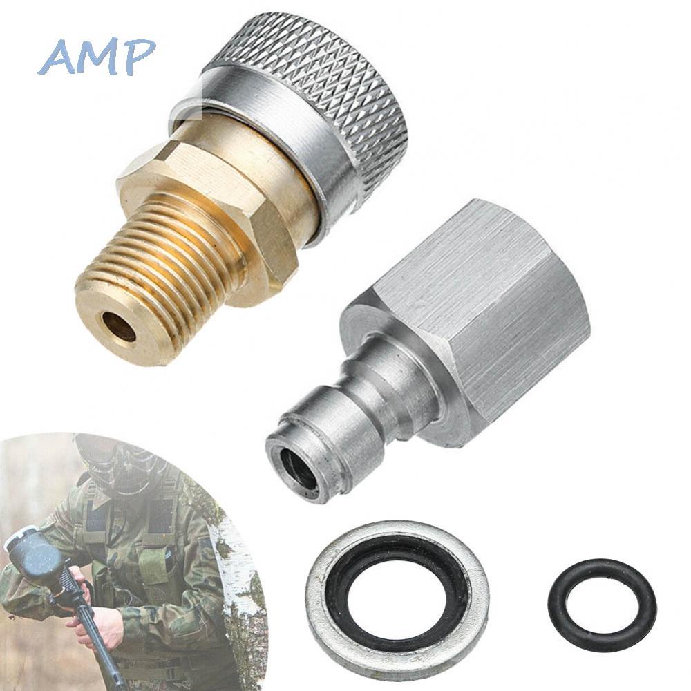 Foster Quick-Disconnect Fill Adapter - 1/8" BSPP Female To 8mm Male, For PCP Air Rifles, Paintball Tanks (4500 PSI)