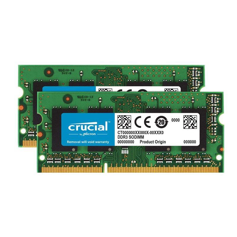 Crucial 16GB Kit (8GBx2) DDR3/DDR3L 1600 MT/s (PC3-12800) SODIMM 204