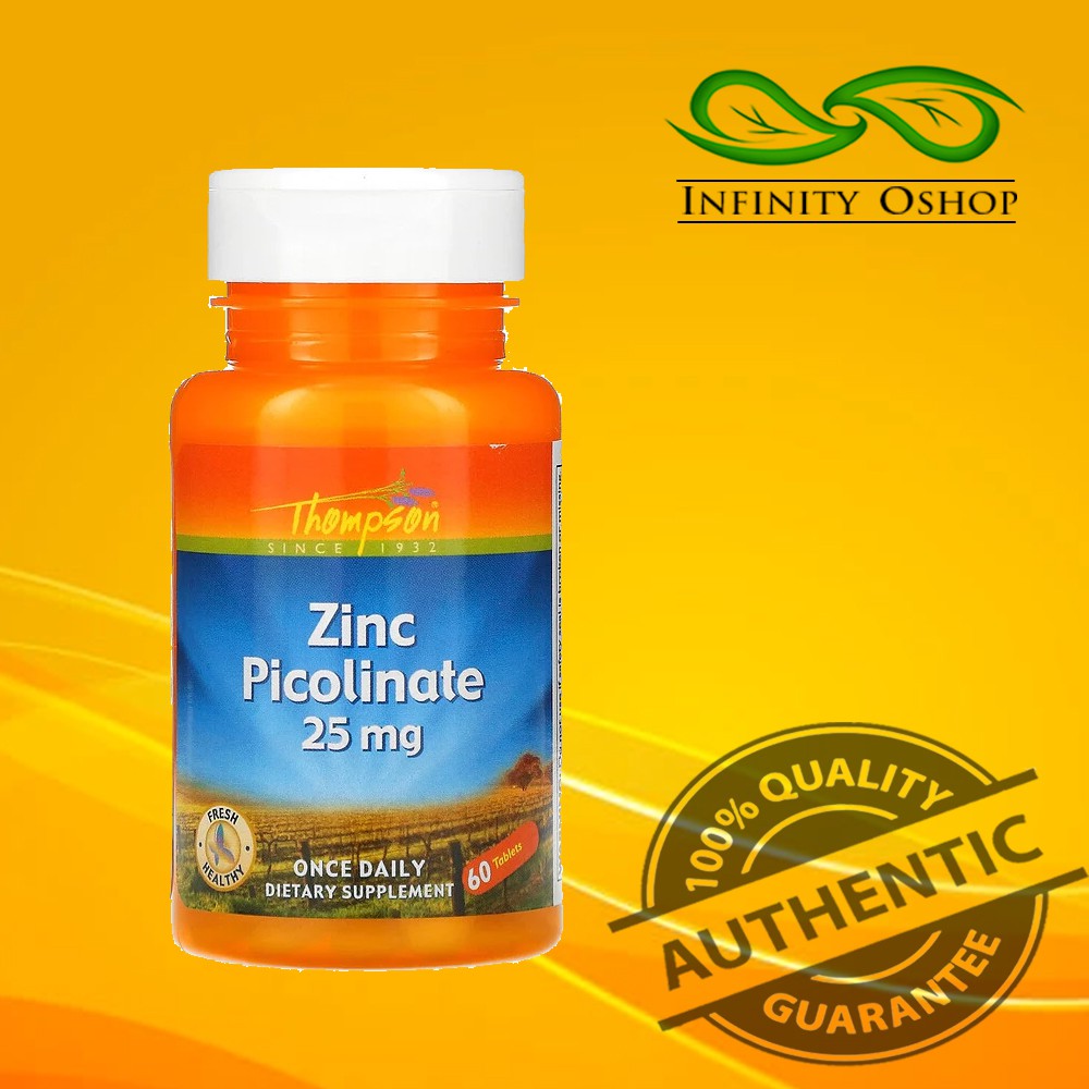 Thompson Zinc Picolinate 25 mg (60 Tablets) Shopee Philippines