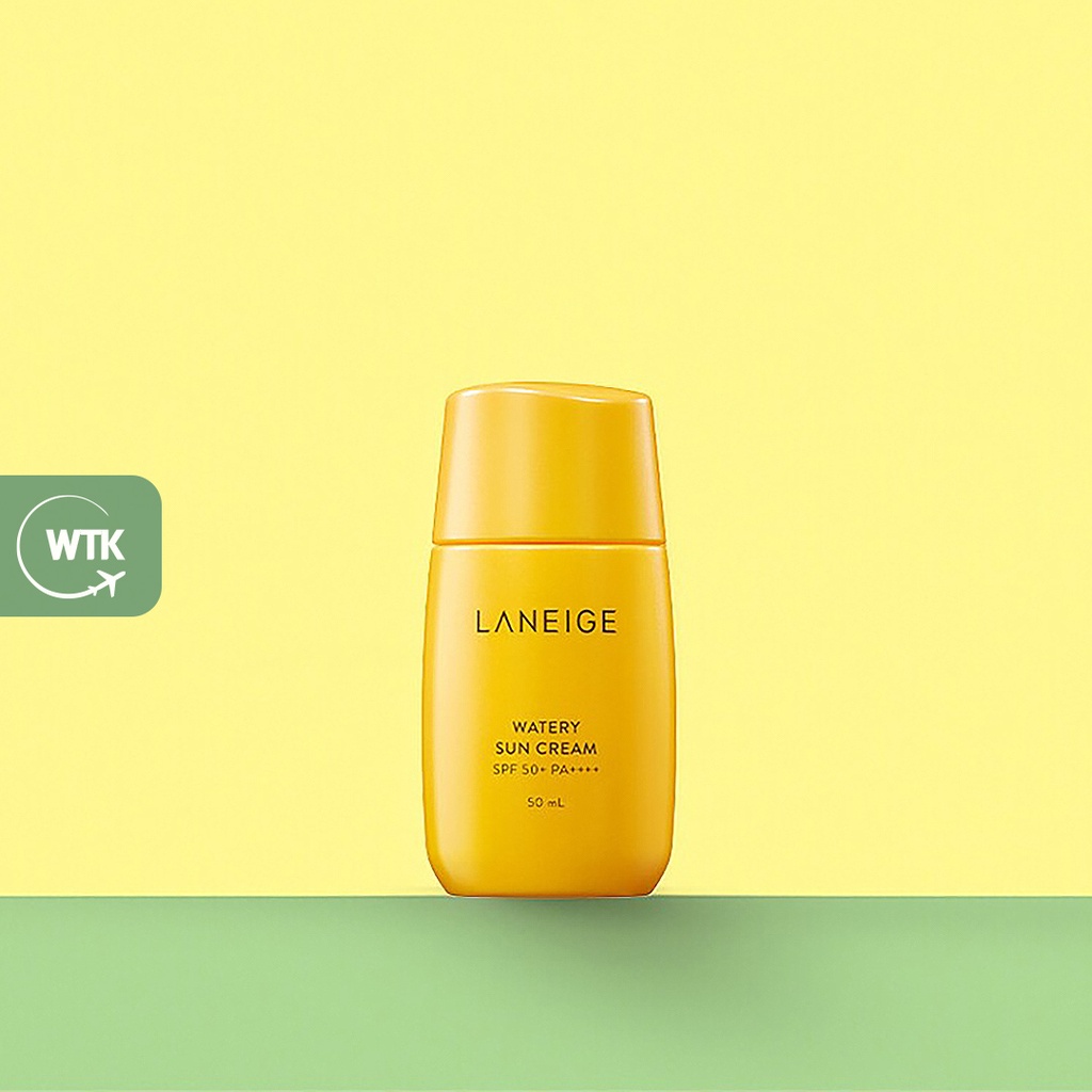 LANEIGE Watery Sun Cream SPF50+ PA++++ 50ml Sunscreen, Yellow UV