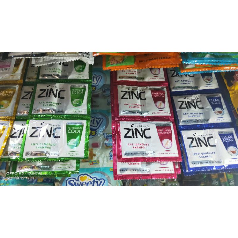 Zinc Sachet Shampoo Contents 12x2 Shopee Philippines