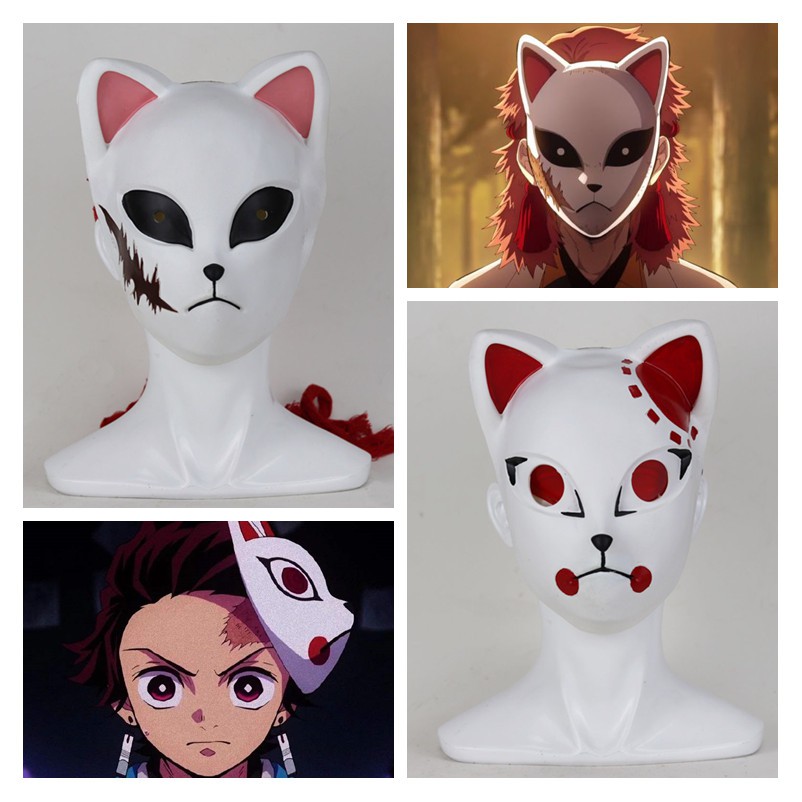 New Demon Slayer Kimetsu no Yaiba Kamado Tanjirou Cosplay Mask Sabito ...