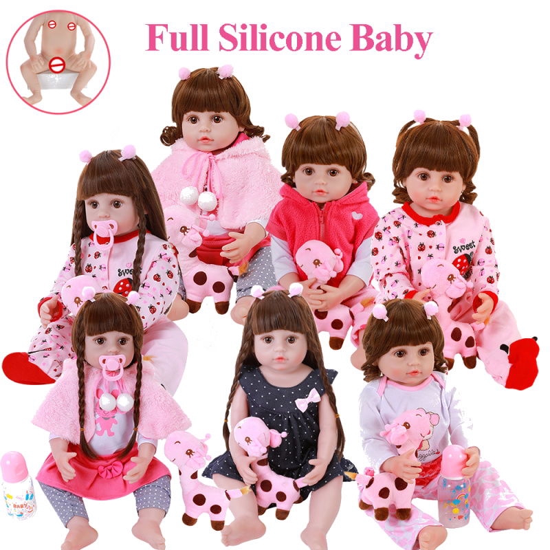 Kids Toys Doll 56cm Full Body Silicone Bebe Reborn Baby Alive Bath Toy Playmate Realistic Menina Cute Toddler Child Gifts Shopee Philippines