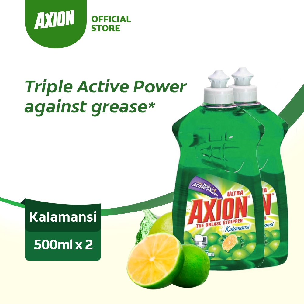 Axion Dishwashing Liquid Kalamansi 500ml Pack of 2 Shopee Philippines