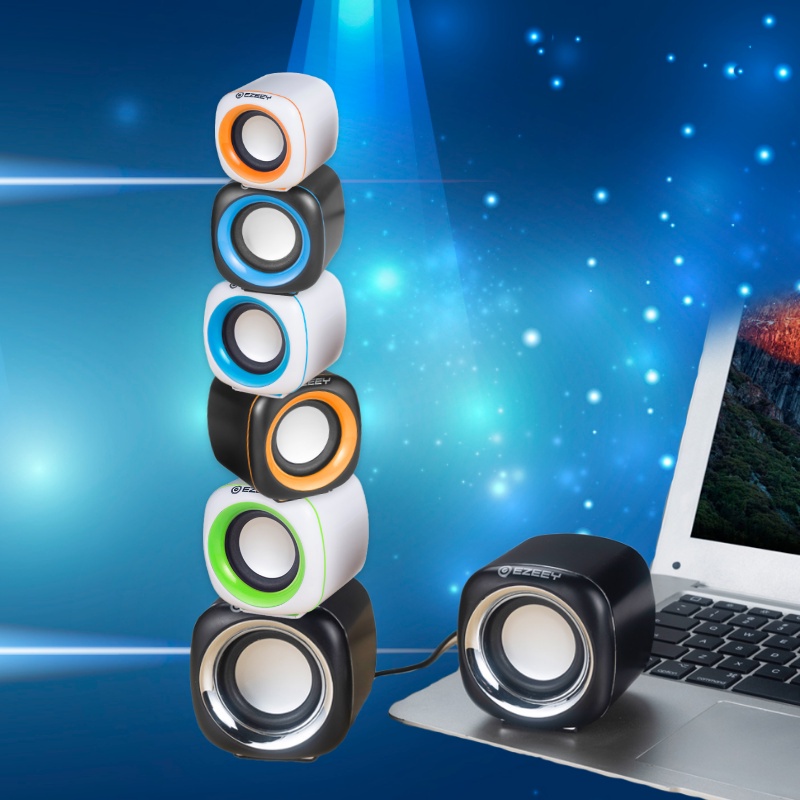 EZEEY Mini Computer Speakers desktop HIFI Stereo USB Wired PC Laptops