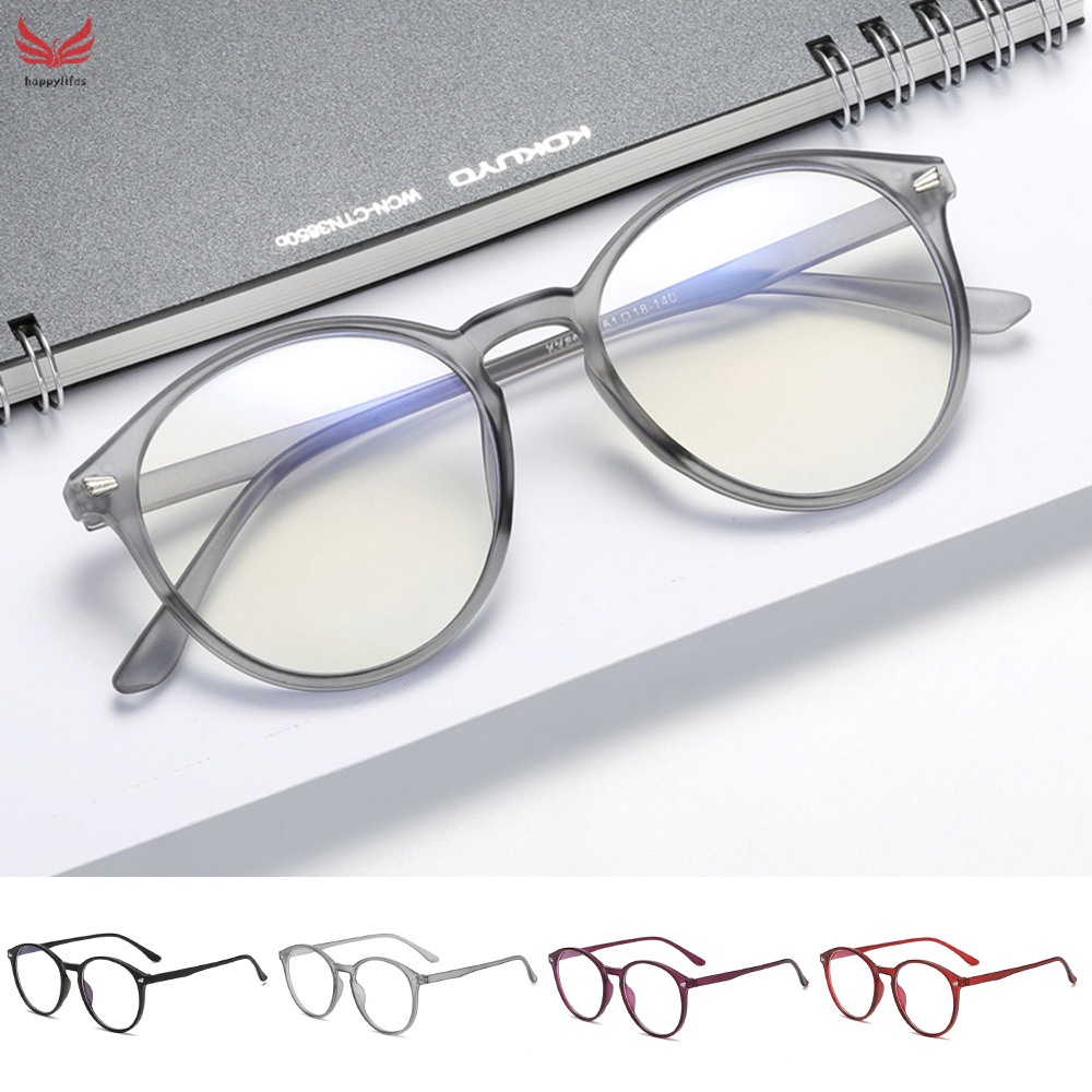 Unisex Myopia Glasses 50-600 Optical Power Large Round Frame Functional ...