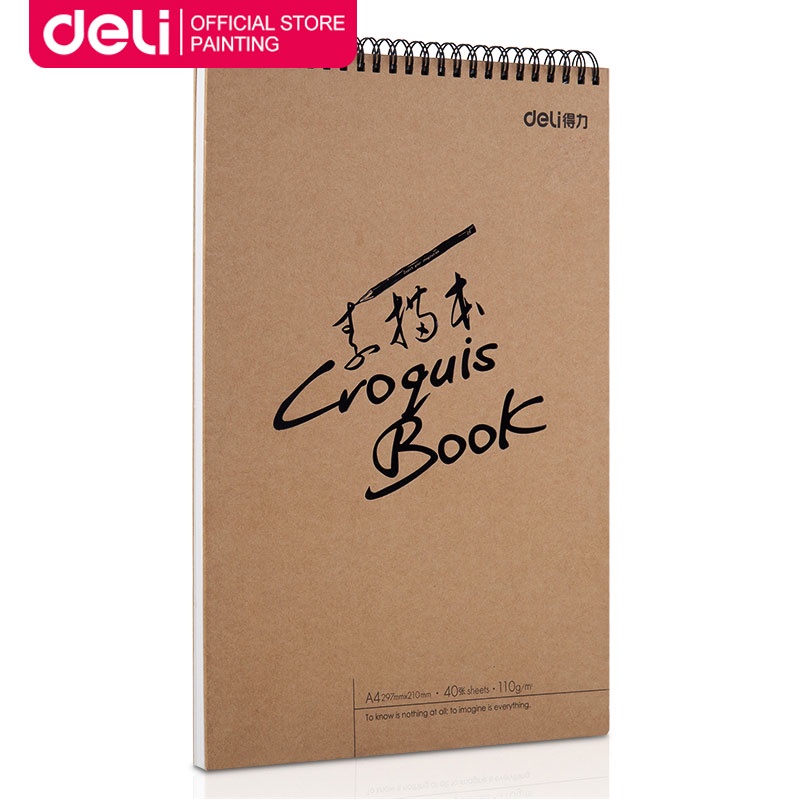 Deli A4 Sketchbook Thick Paper Sketchbook Spiral Art School Supplies
