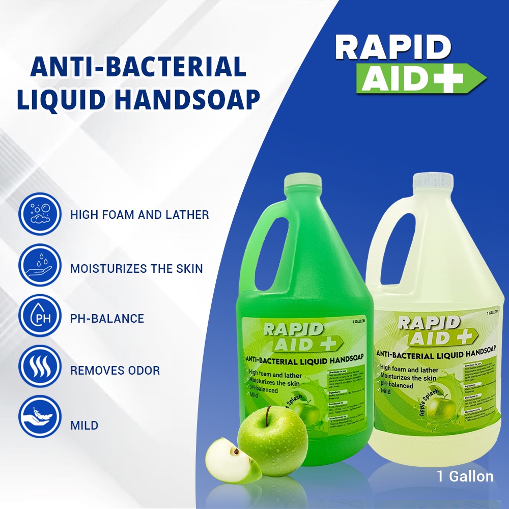 2022Hodeso Rapid Aid Antibacterial Hand Soap 1 Gallon / Mild Liquid