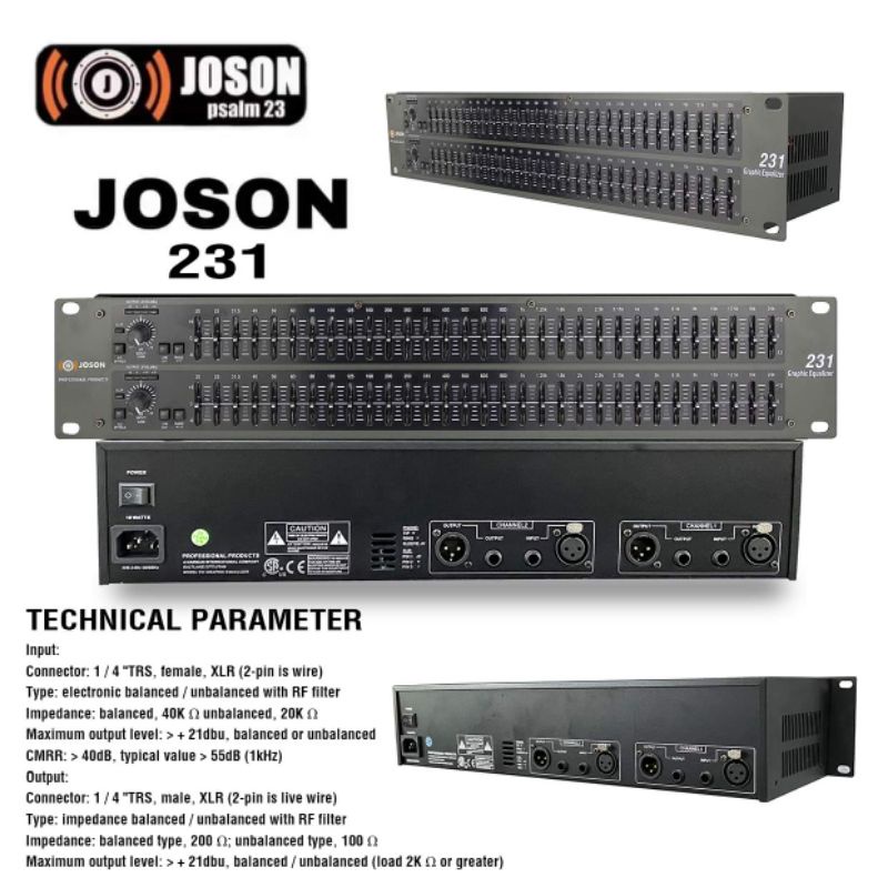 Joson 231 Professional Graphic Equalizer Shopee Philippines