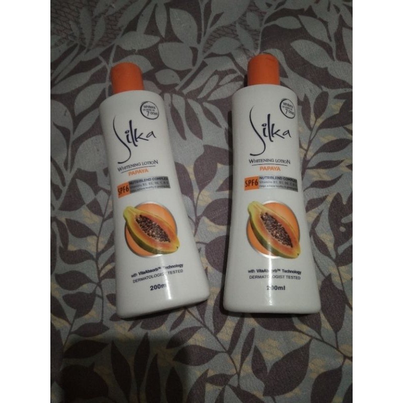 Silka Skin Whitening Papaya Lotion SPF 6 200ml Shopee Philippines
