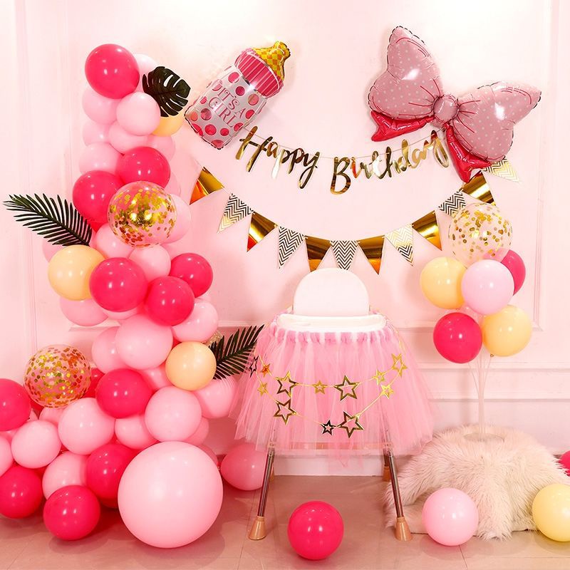 Boy and Girl Birthday Arrangement 1 Year Old Baby Birthday Decoration