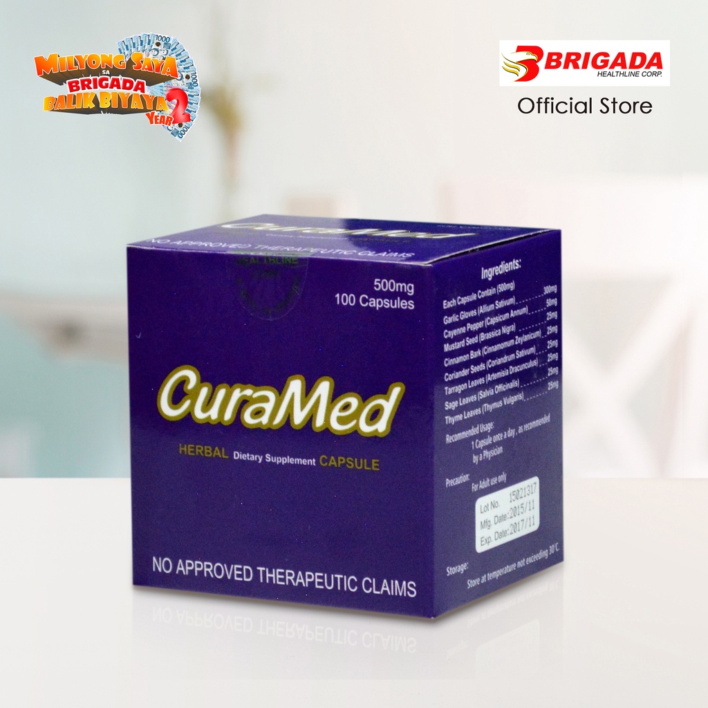 Curamed Herbal Capsule Box of 100's Shopee Philippines