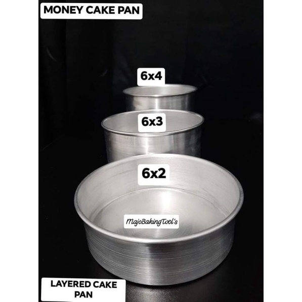 Money Cake Round Baking Pan 6x4 6x3 6x2 Makapal Walangtulo Walang Dugsong 30guage Shopee Philippines