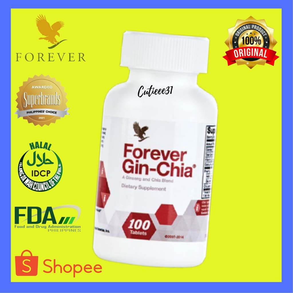 100 ORIGINAL FOREVER GINCHIA A GINSENG AND CHIA BLEND (100 TABLETS