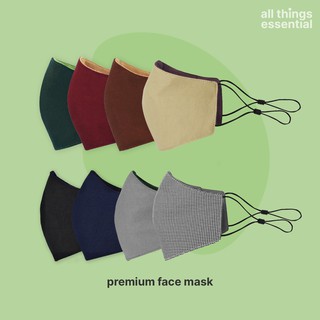 Premium Face Mask - Reusable/With Filter Pocket/Adjustable Ear Loops