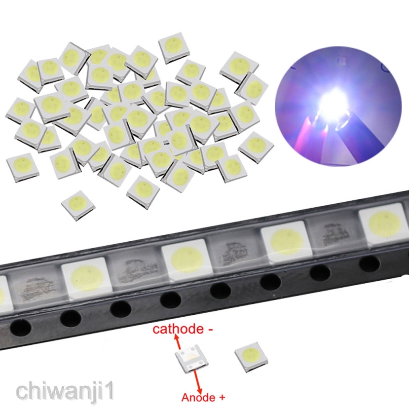 50pcs 1 Watt LED SMD COB High Power Cold White Light Lamp Diode Chips 3535