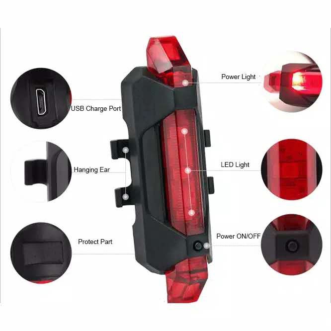 waterproof rear bike light