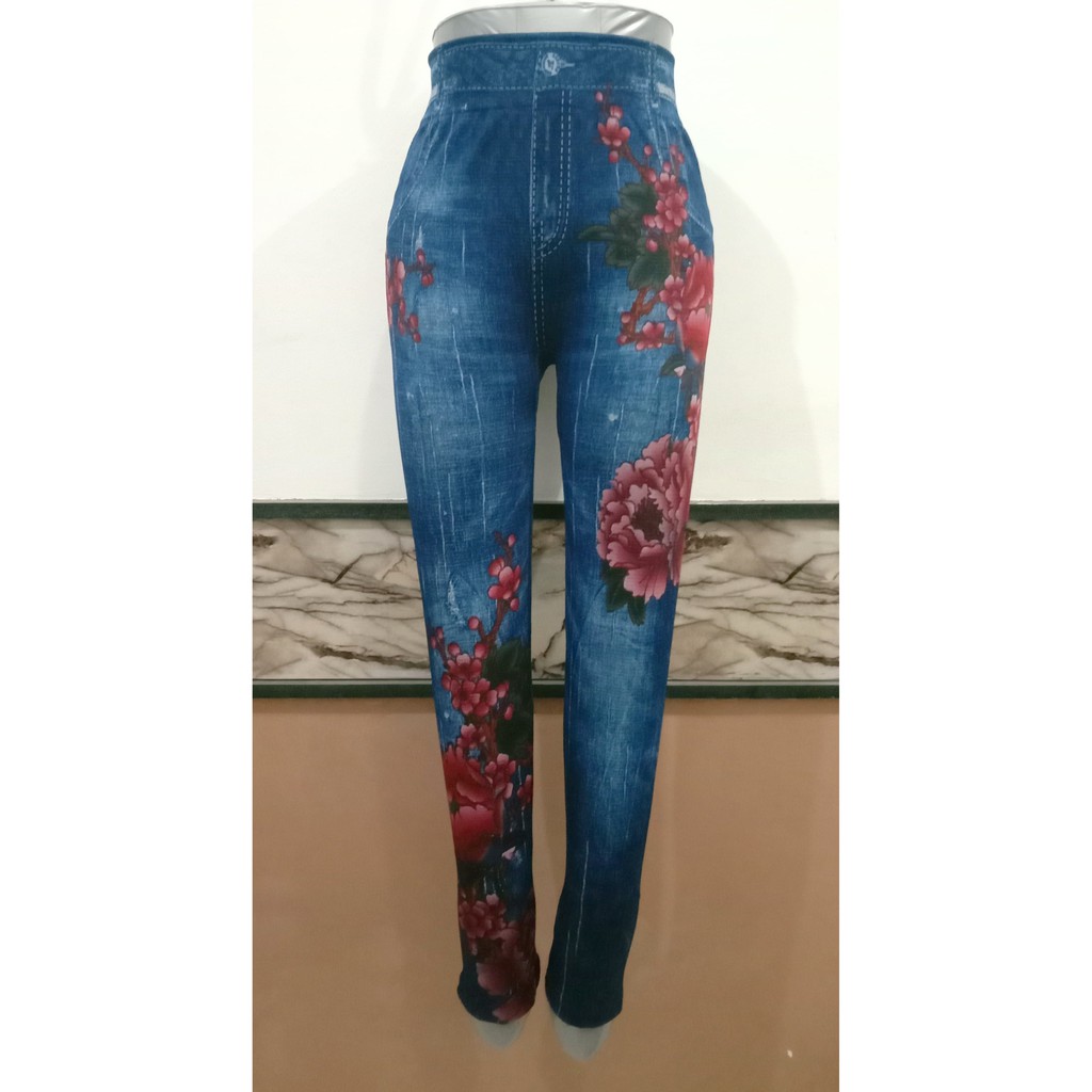 flower design jeans