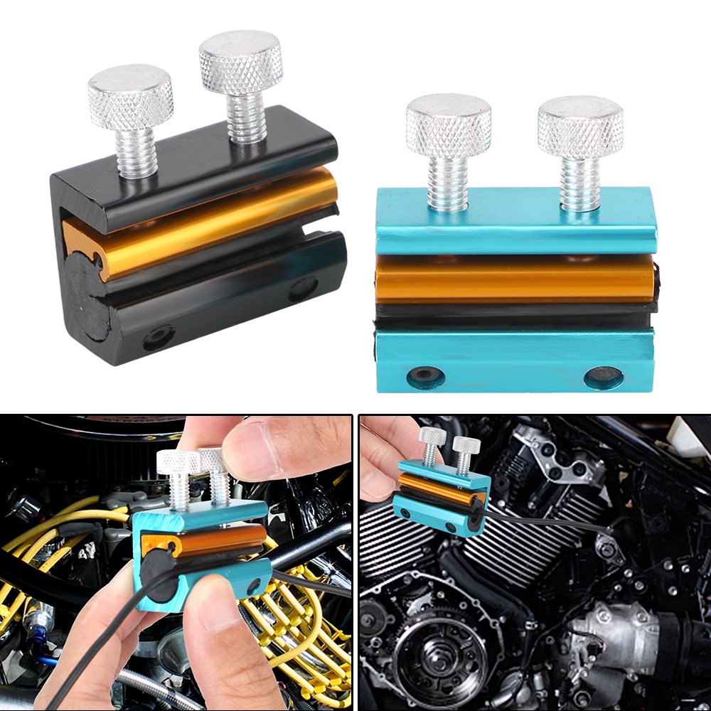Cable Oiler Luber Throttle Line Oiler Aluminium Double Head Oil Clip