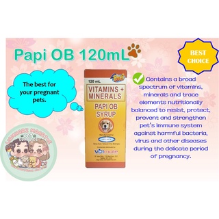 PAPI OB SYRUP Vitamins + Minerals 120mL (for pregnant dogs/cats)