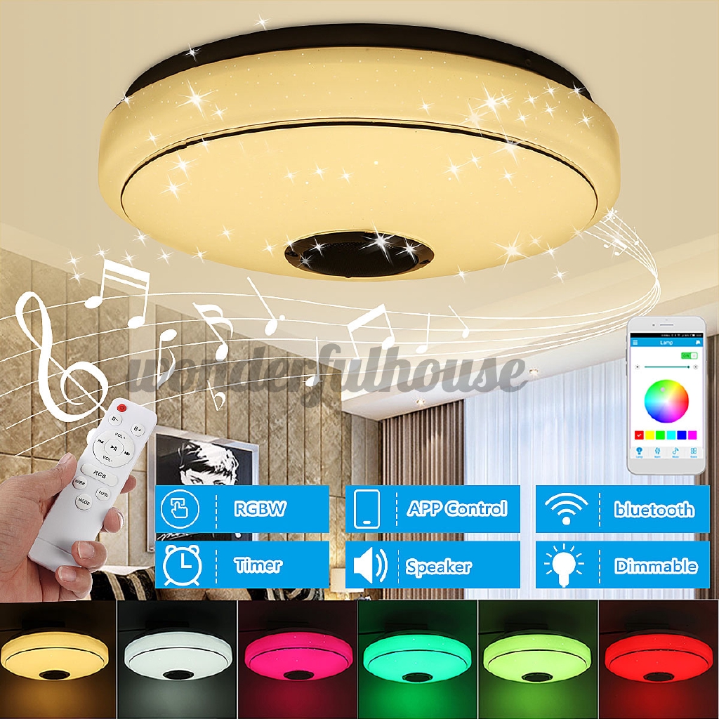 hanging light with bluetooth speaker