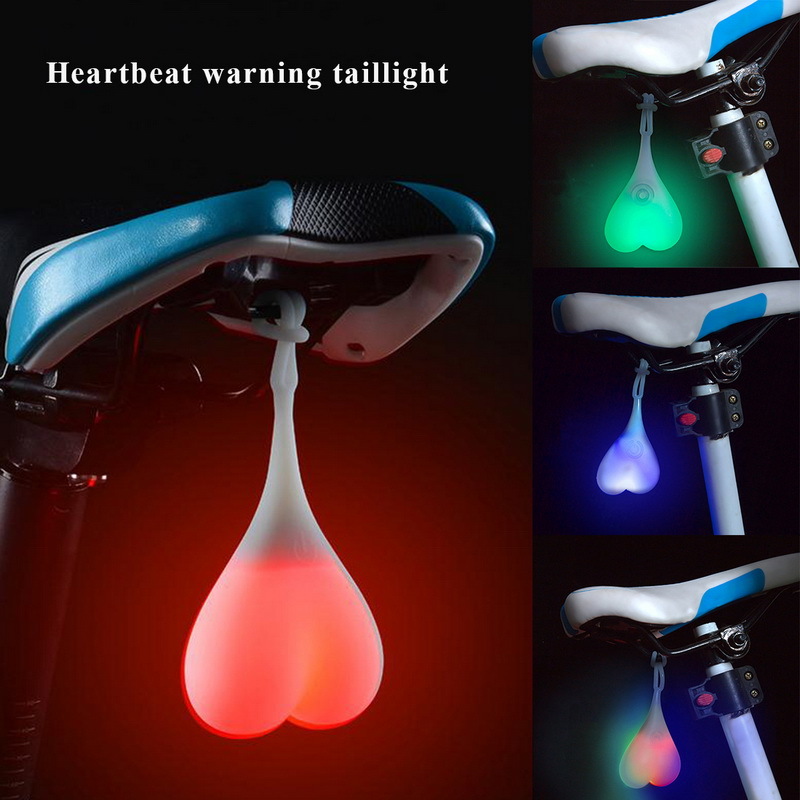 Waterproof LED Night Essential Light Bike Tail Ball Bike Light Bicycle Seat Back Egg Signal Lamp Creative Silicone Cycling Night Safety Warning Lights