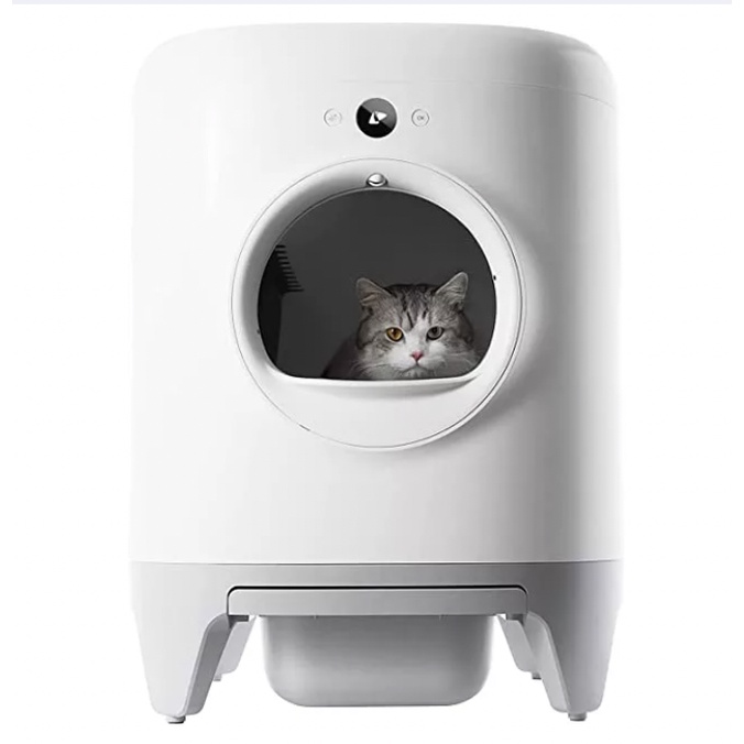 Cat Litter Box Pet Cat Self-Cleaning Litter Pan Toilet with Litter Scoop and Tray Ventilation Anti-Odor Removable Easy to Clean
