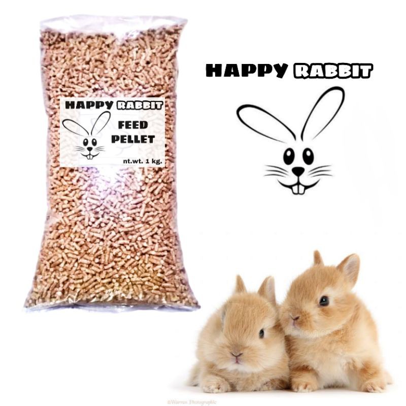 Happy Rabbit Food Pellet / Rabbit Pellet Feeds 1kg #3