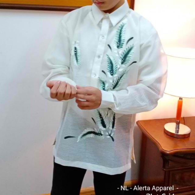 Barong Tagalog For Men Handpainted Juci Barong Shopee Philippines