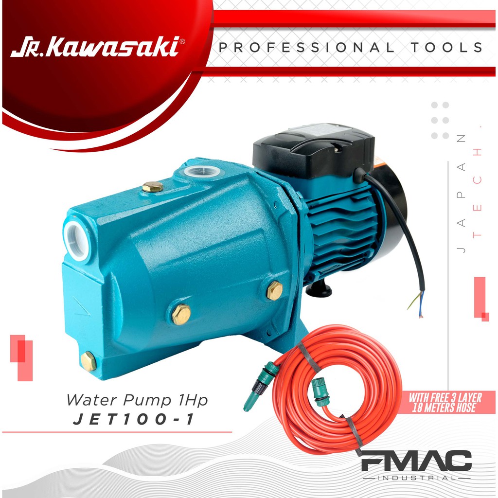 JR KAWASAKI JAPAN Water Pump 1hp JET1001 (WITH FREE 3 LAYER 18 METERS