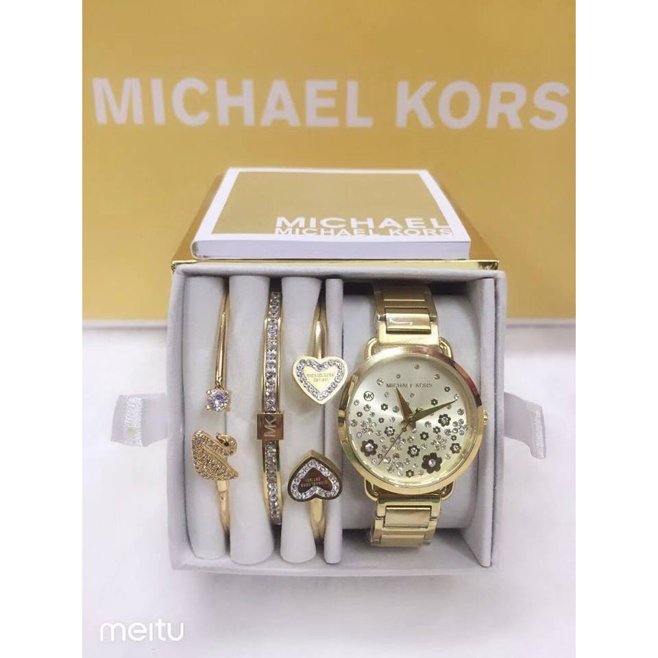 michael kors watch flower design