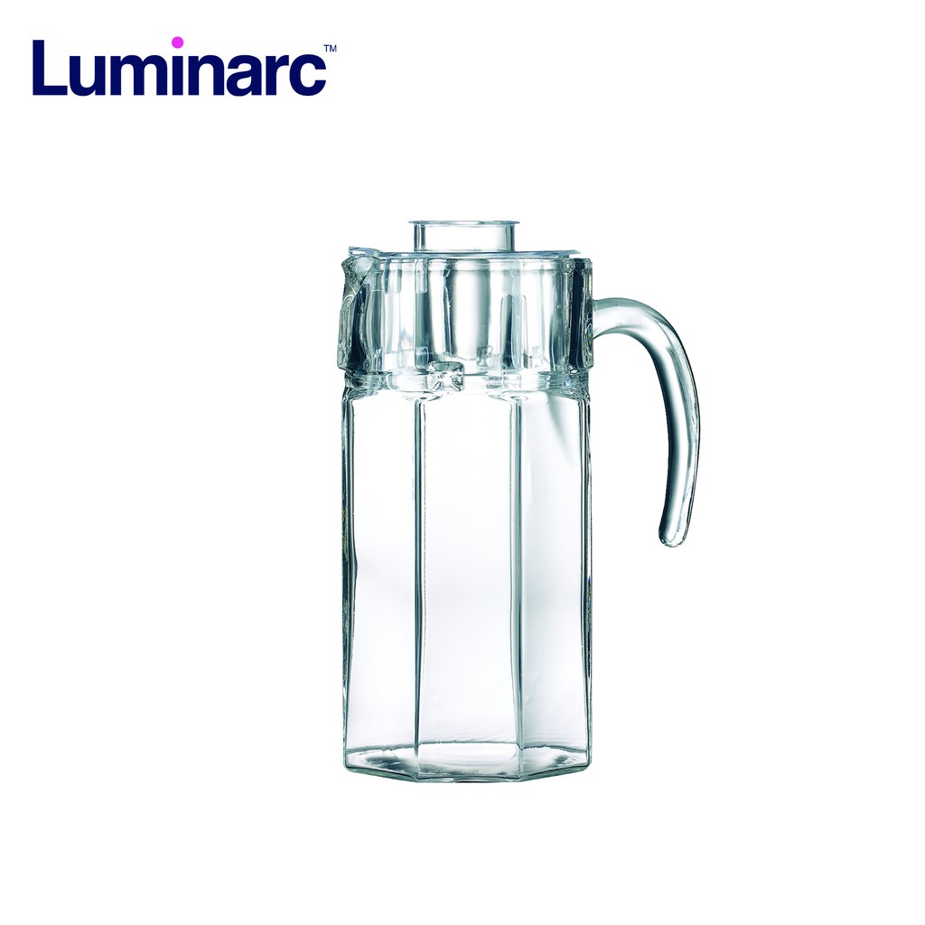 Luminarc Octime 1.6L Water Juice Glass Jug Pitcher with Lid Shopee
