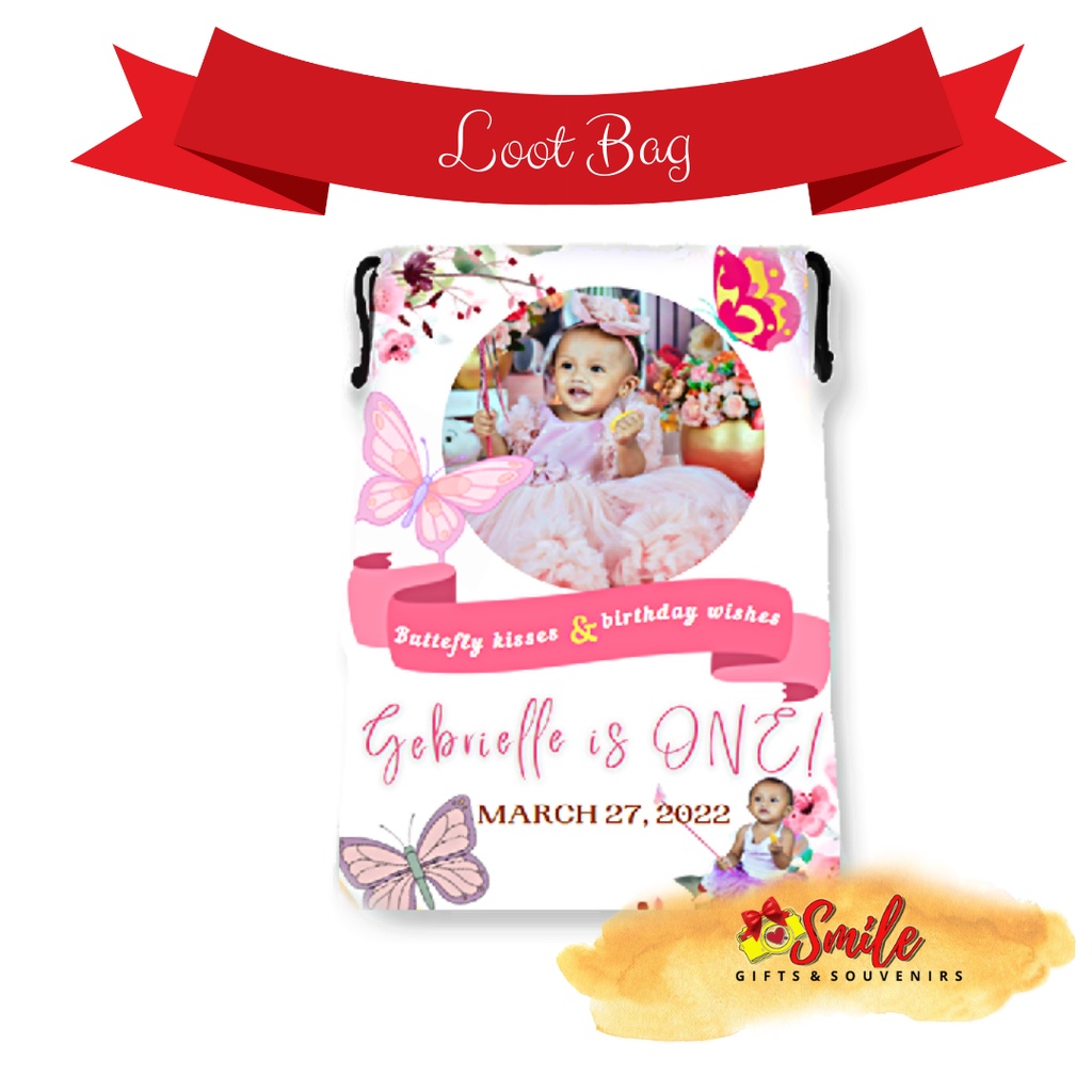 SMILE Personalized Customized FREE Layout Loot Bags Giveaways