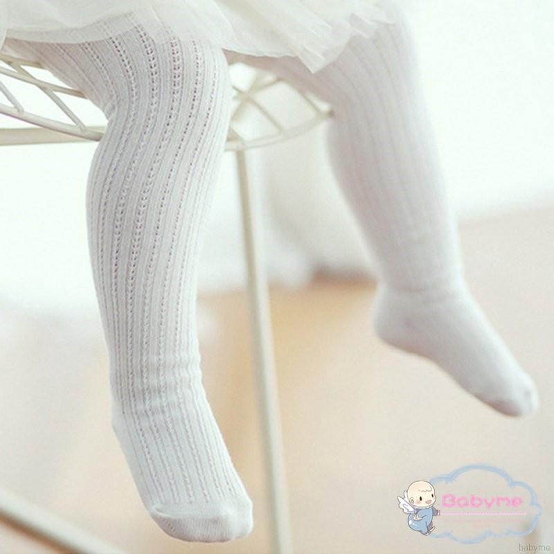 White Cotton Baby Kids Anti-skid Tights 