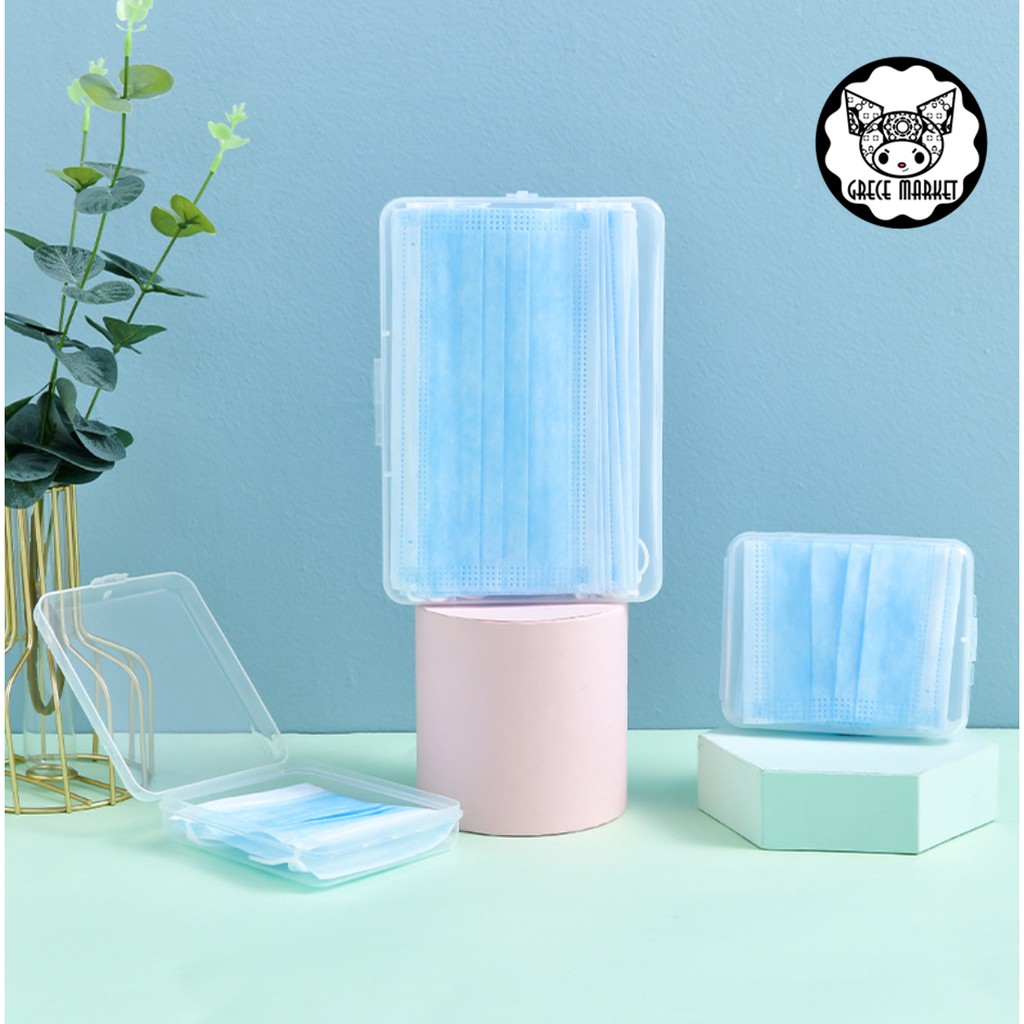 Clear Face Mask container / box / organizer / storage box portable