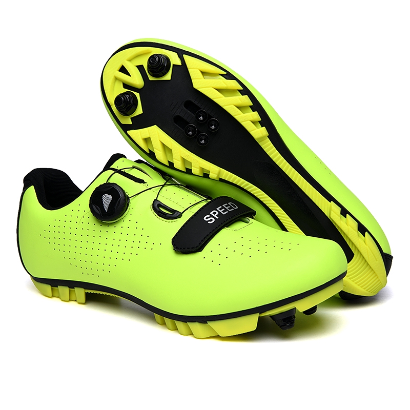 thumbnail interactive-video image 1 of Men's MTB Cycling Shoes With SPD Cleats | Non-Slip Gravel Road Bike Shoes | Unisex 1 of 2