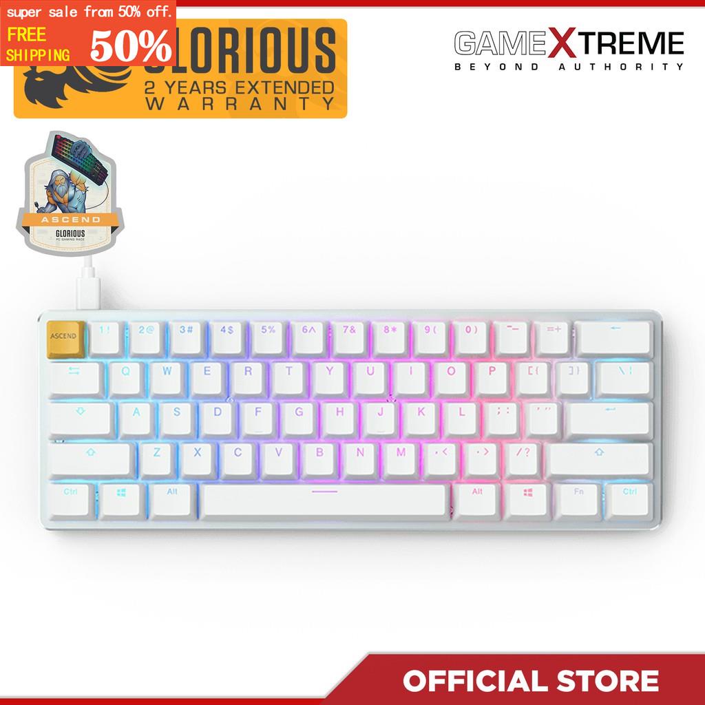 Glorious GMMK White Ice Edition Compact Keyboard (White) Shopee