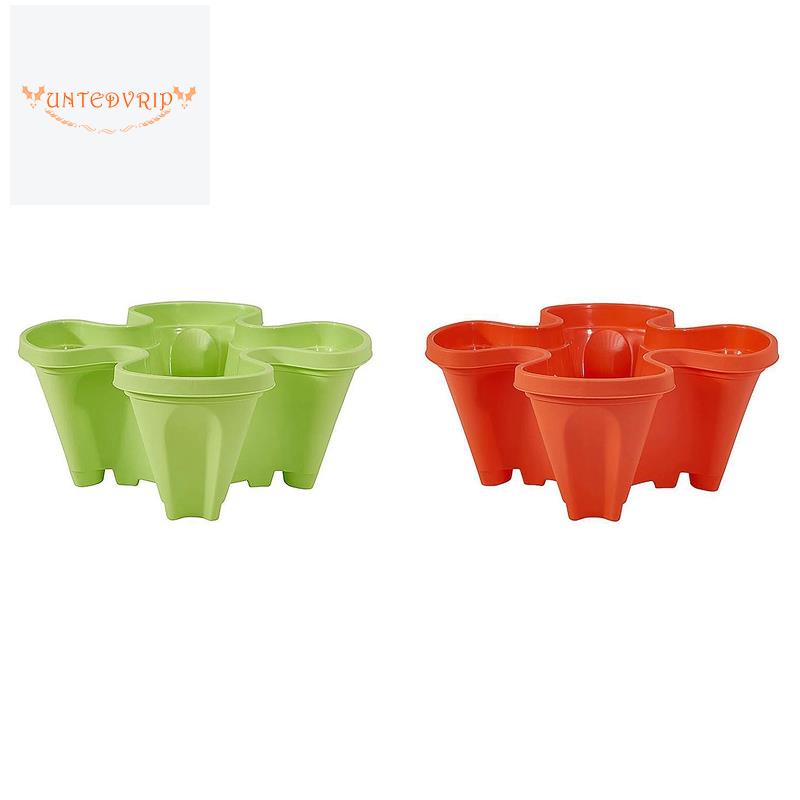 2x Vertical Flower Pots, Bracket Stacking Flower Pots,TopDown Self