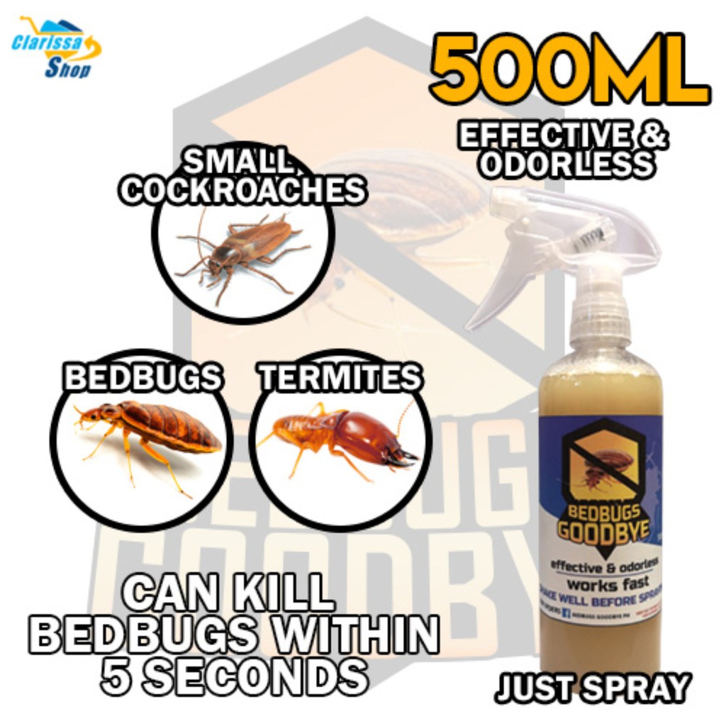 Bedbugs Goodbye Spray Natural Bed bugs Killer effective odorless 500ml