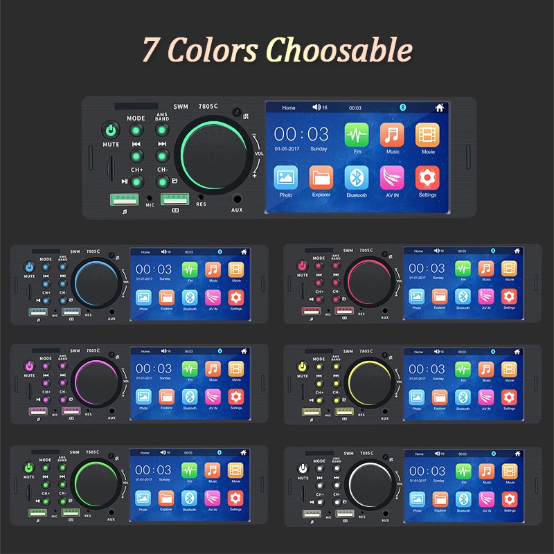 Car Stereo 1 Din Touch Screen 4.1inch Remote Camera Sterio with