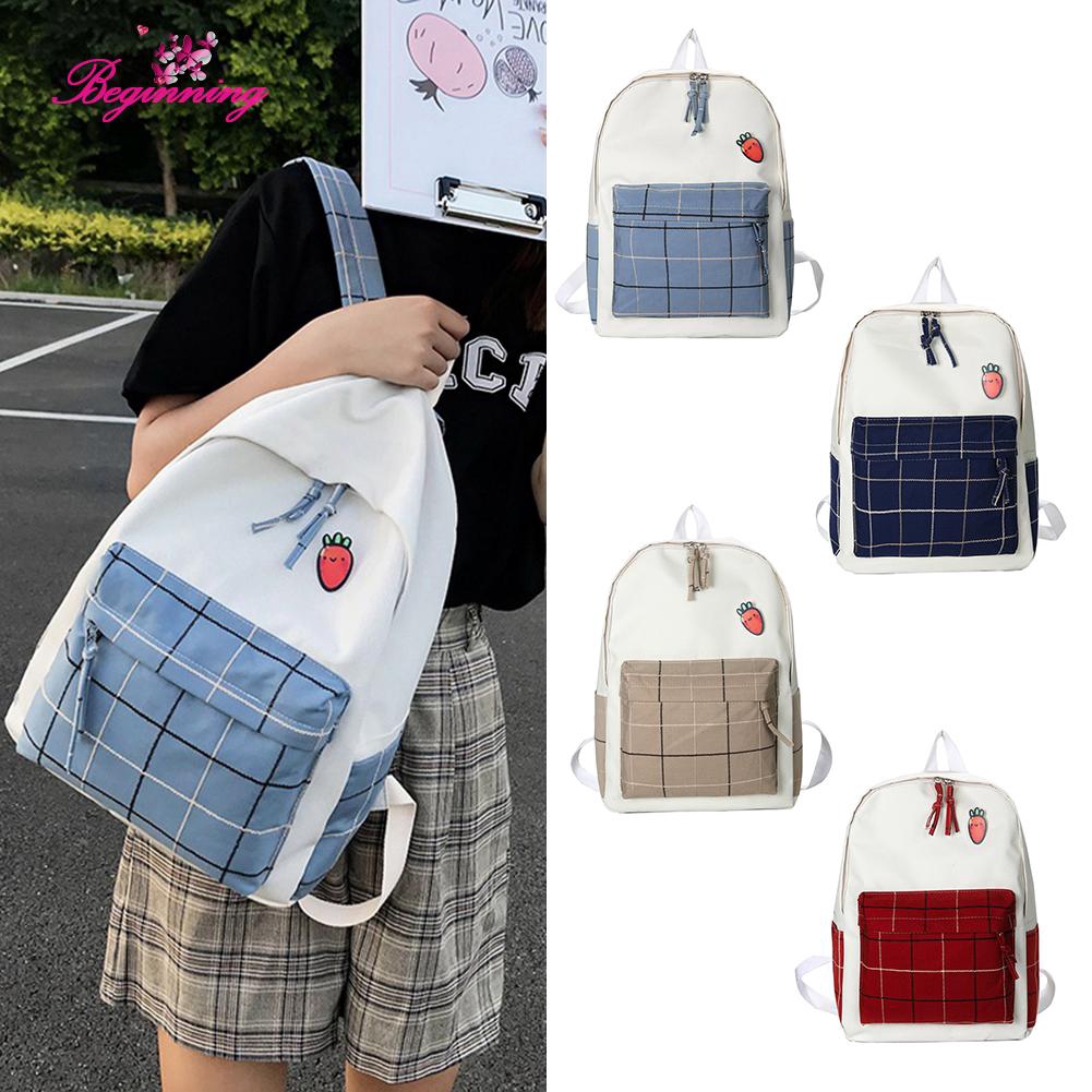 plaid bookbag