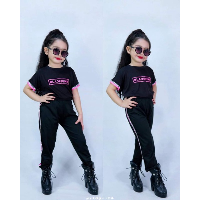 Annie Terno Skirt or Jogger Pants for Kids Black Pink Best Seller