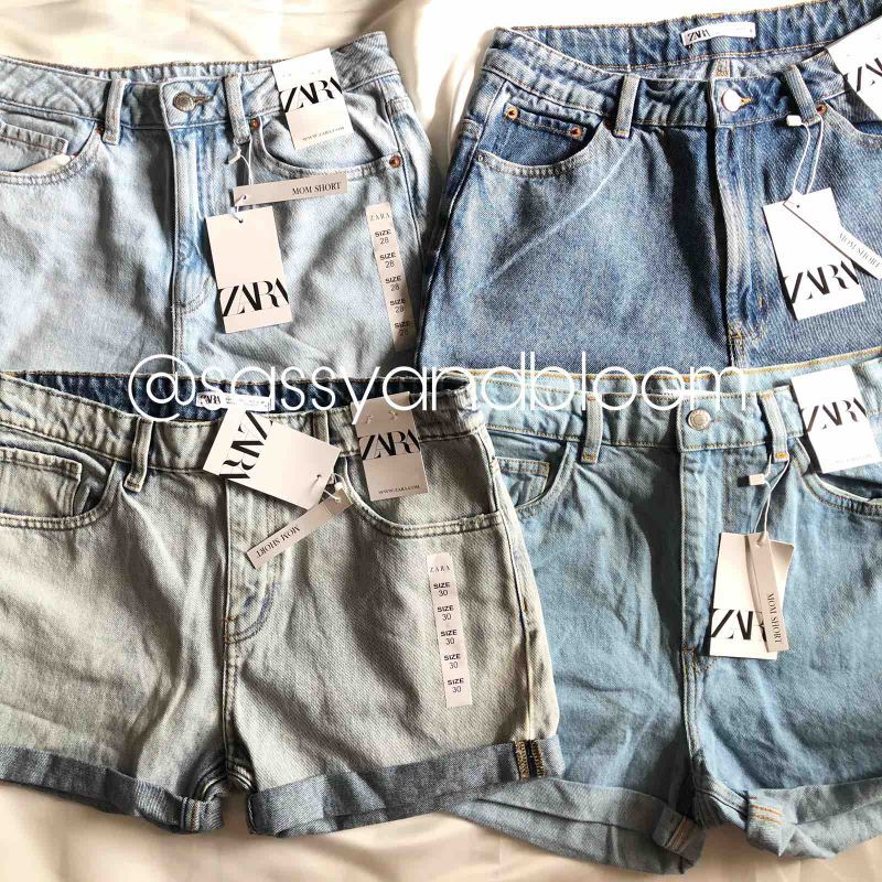 ZARA Highwaist Mom / Cuffed Shorts (FIXFOLD) Shopee Philippines