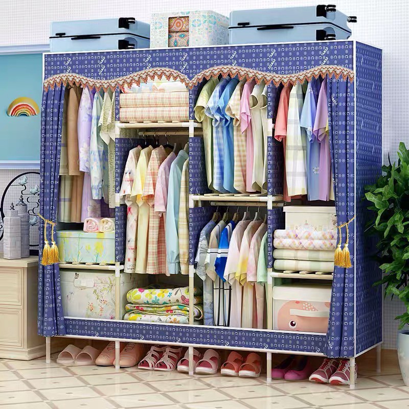 Diy Large Wardrobe Cabinet Lavender Solid Wood Combination Lace Wardrobe Organizer Shopee Philippines