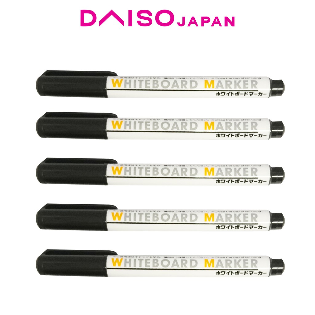 Daiso Black Whiteboard Markers 5 pcs Shopee Philippines