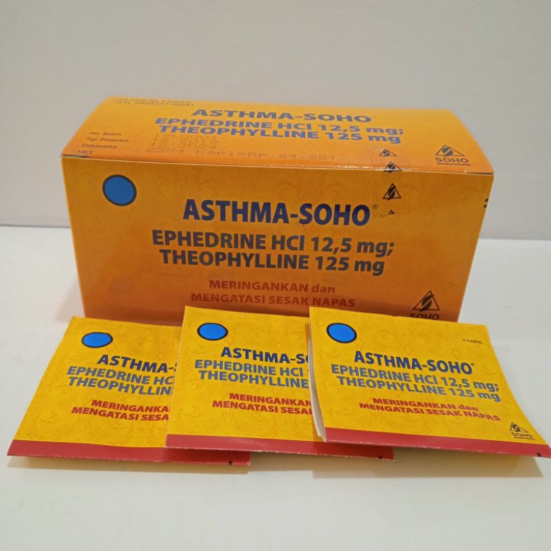 Asthma Soho Medication Asma Sesak Breath 1 Box (25Strip) Shopee Philippines