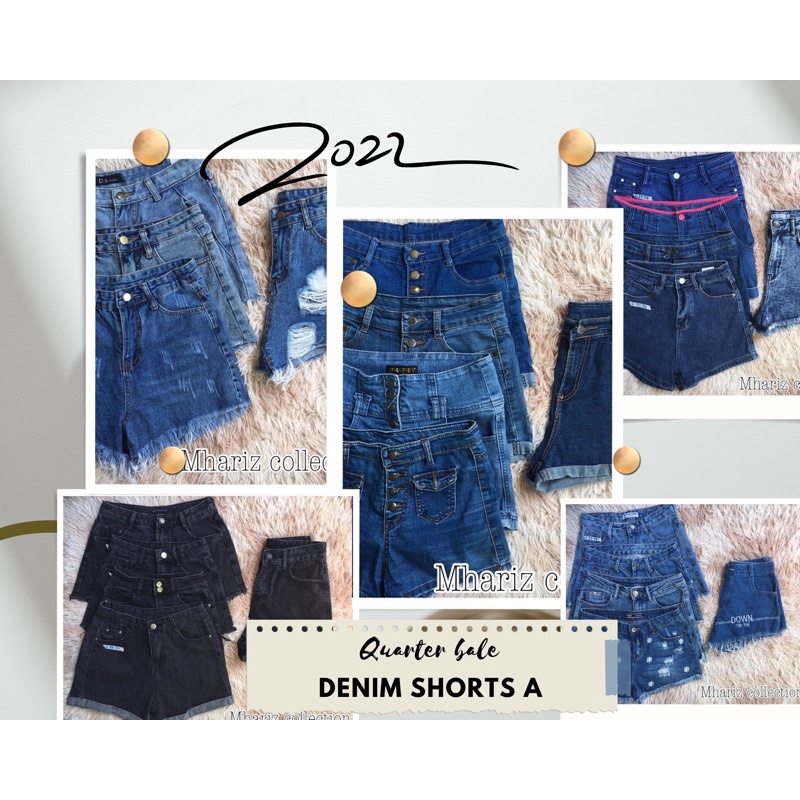 Denim shorts a ( QUARTER BALE ) | Shopee Philippines