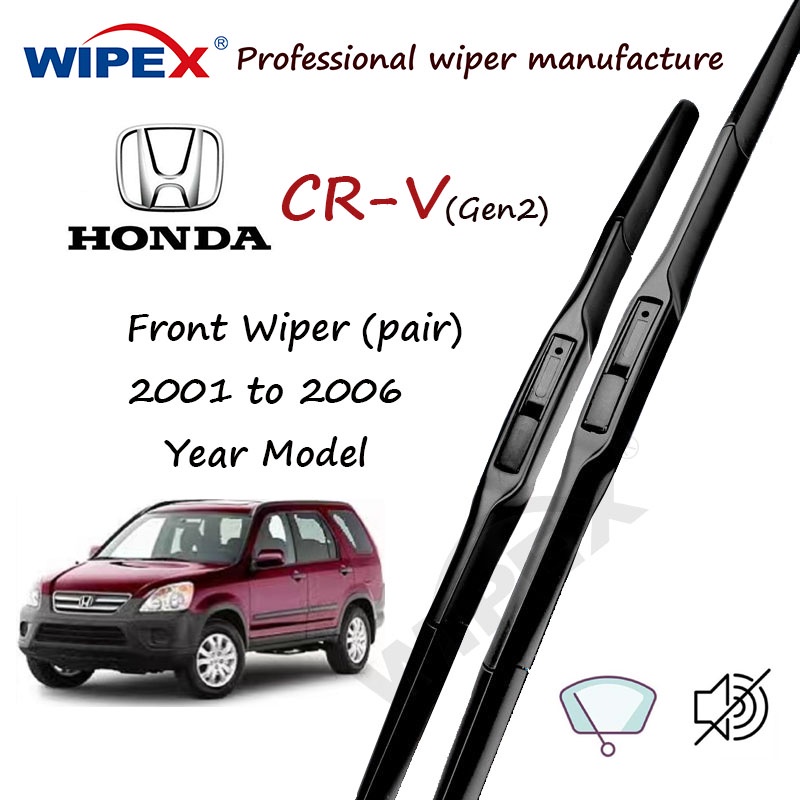 (Original) Gen2 Honda CRV 20+21 Front Wiper Blade Set/Pair for 2001 to